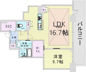 ブランズタワー梅田Northの物件間取画像